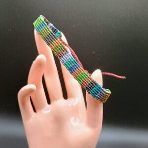 Women's Bracelet Woven Macrame Thread Andean Crafts
